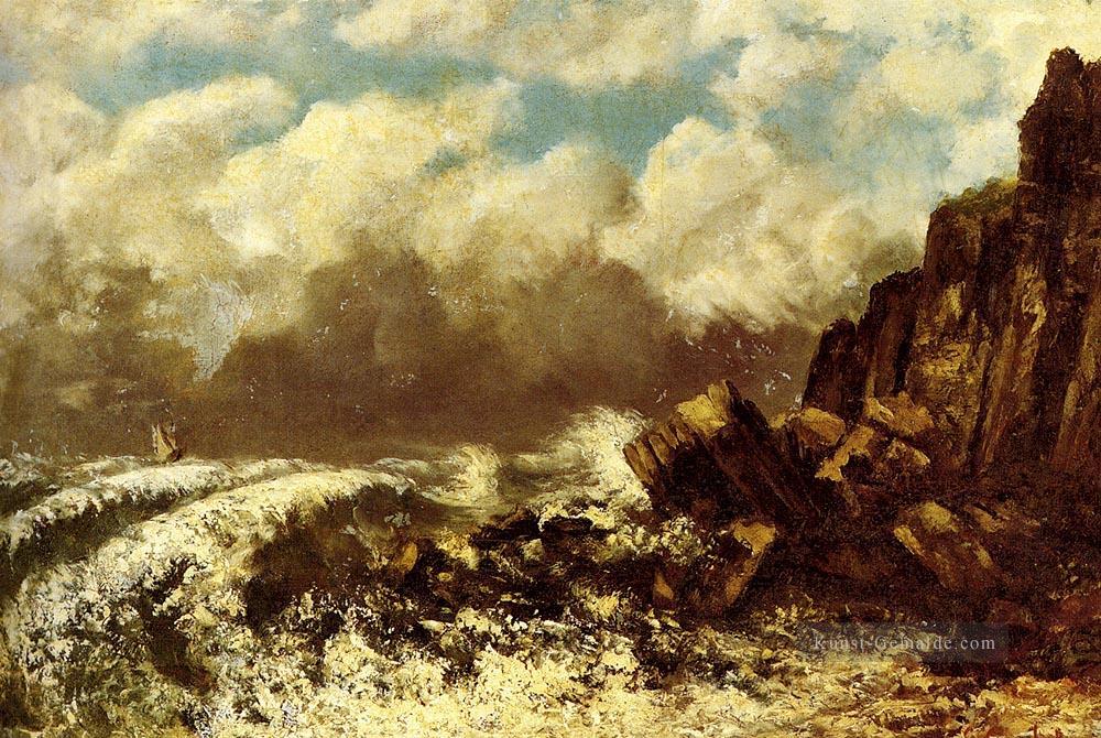 Marine A Etretat Landschaft Gustave Courbet Ölgemälde